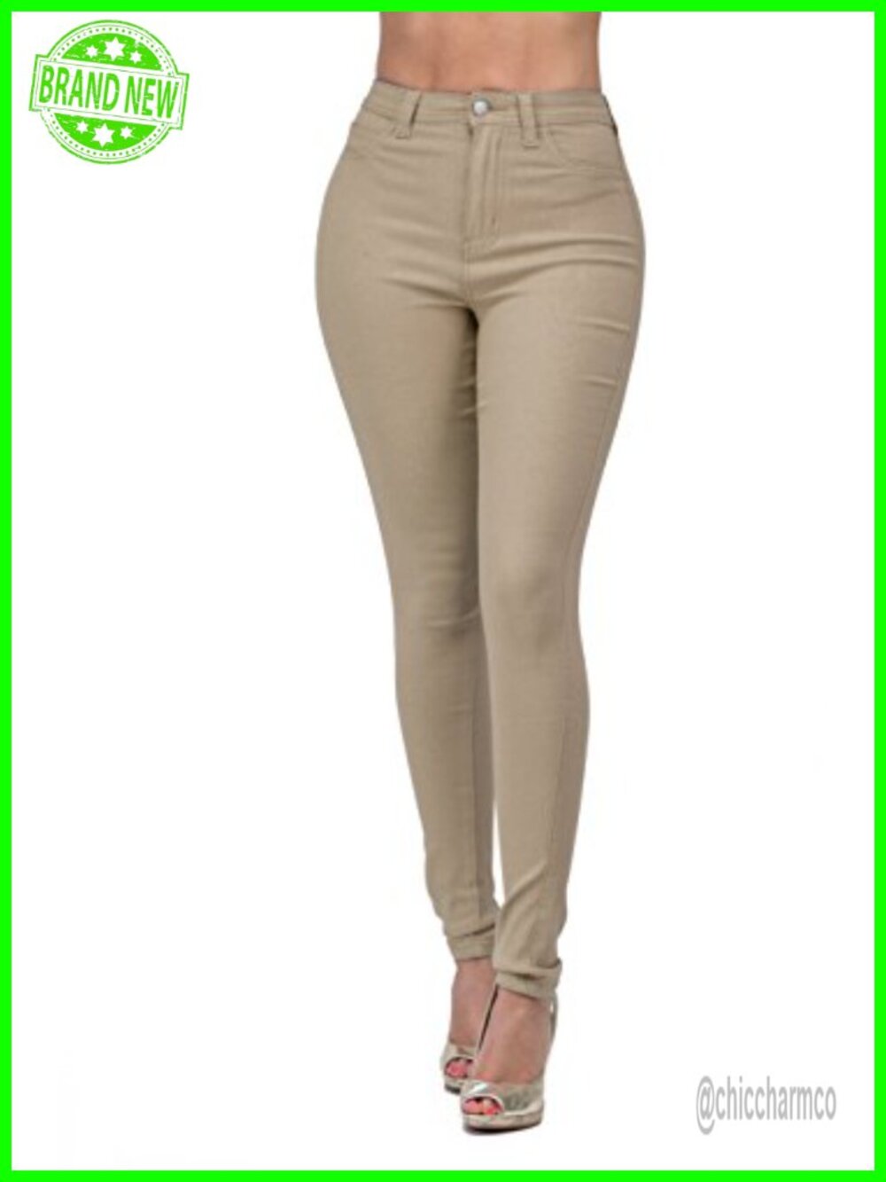 High Waisted Skinny Distressed Ripped Stretch Jeans for Women